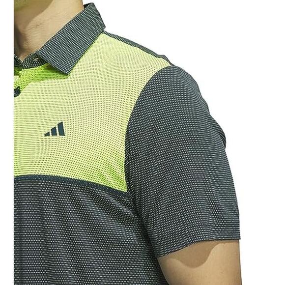 Adidas Core Color Block Golf Polo Green Medium NWT - Picture 7 of 9